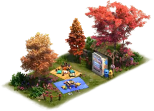 Erhabener Koyo-Picknickplatz